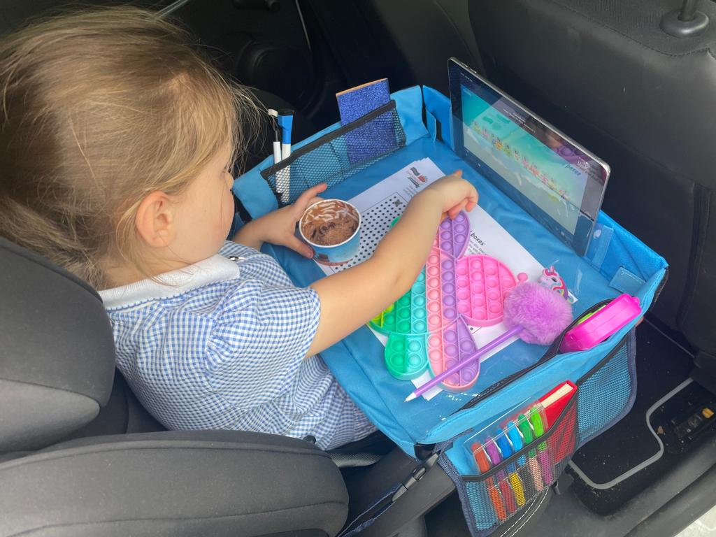 KeepEmQuiet Travel Activity Tray – the perfect road trip accessory